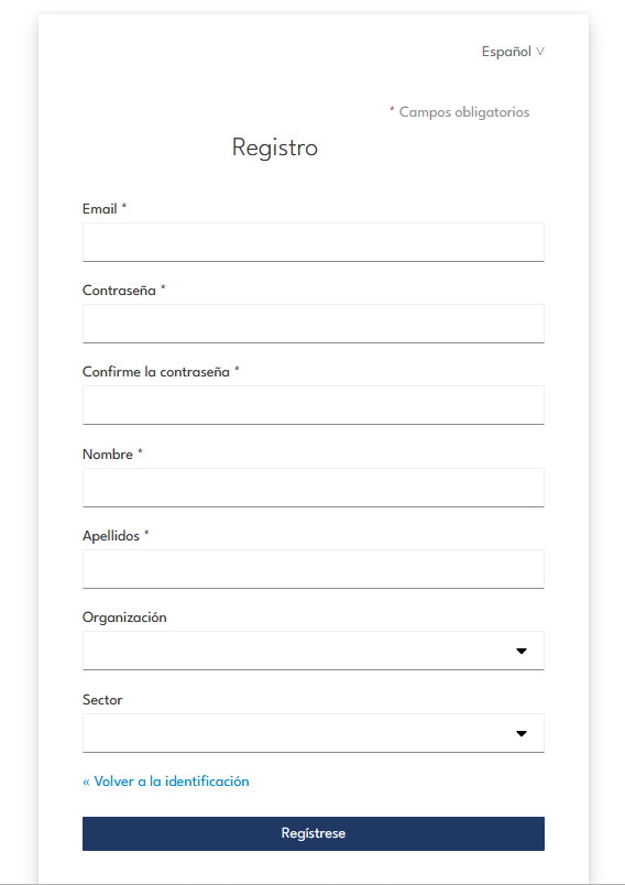 Registro de cuenta